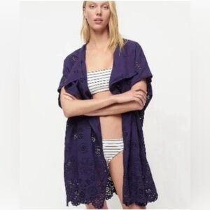 JCrew embroidered beach cover up, M/L